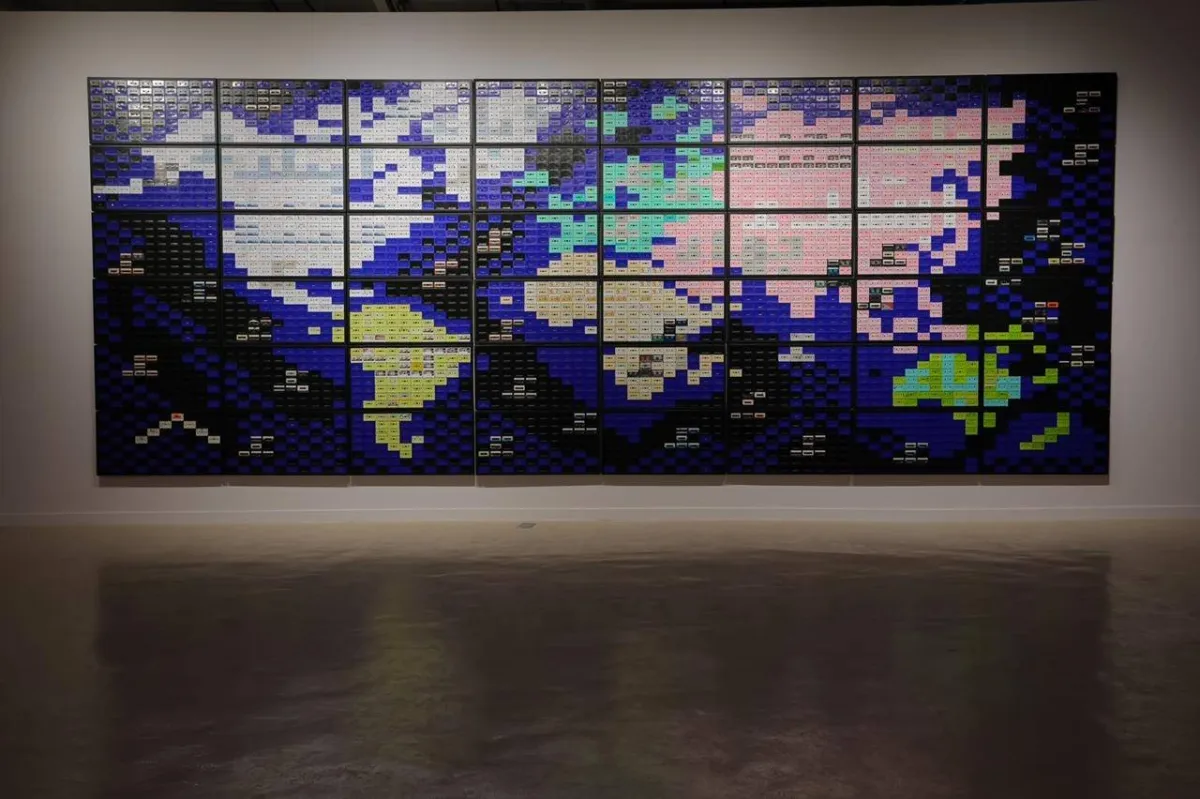 خريطة العالم - الصورة من حساب بينالي الدرعية