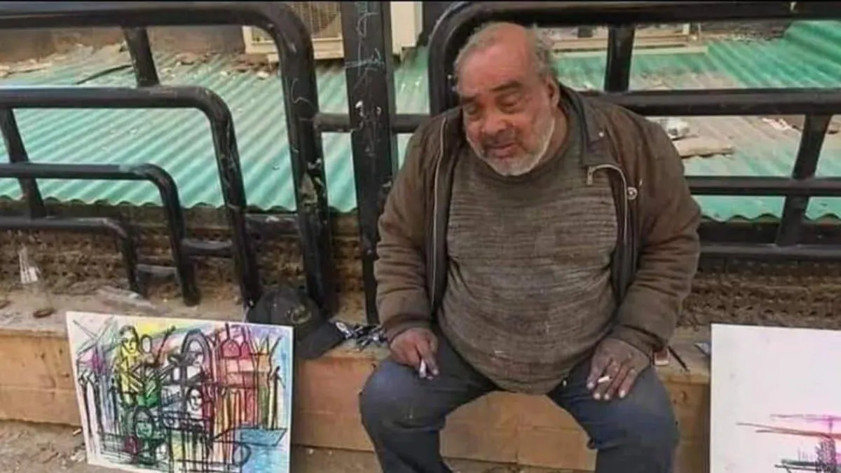 الفنان أحمد شوقي عبد الحكيم نجل الفنان شوقي عبد الحكيم - الصورة من صفحة أطفال وكبار بلا مأوى على فيسبوك