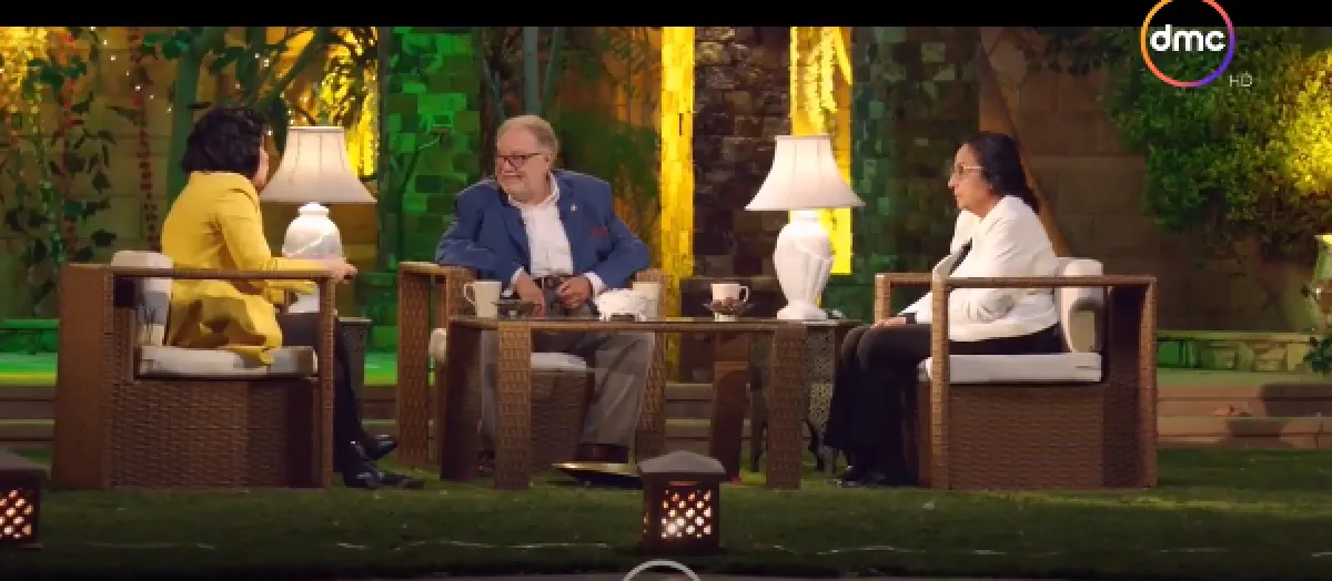 من لقاء يحيى الفخراني وإسعاد يونس - الصورة من حساب إسعاد على انستغرام