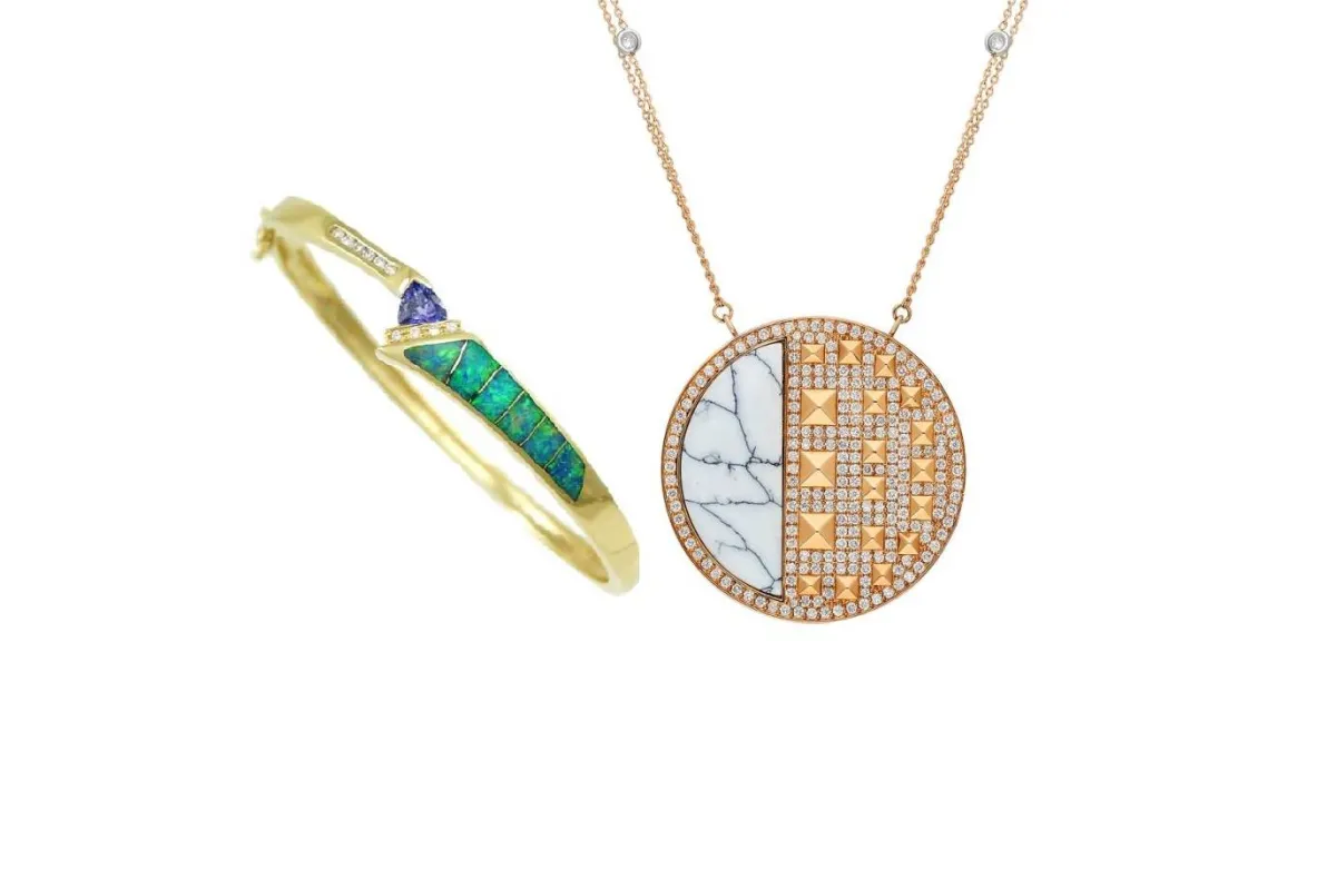 مجوهرات ذات تطعيم الزخرفي