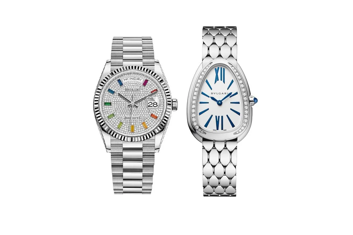 موديلات ساعات يد ذهب أبيض 2022