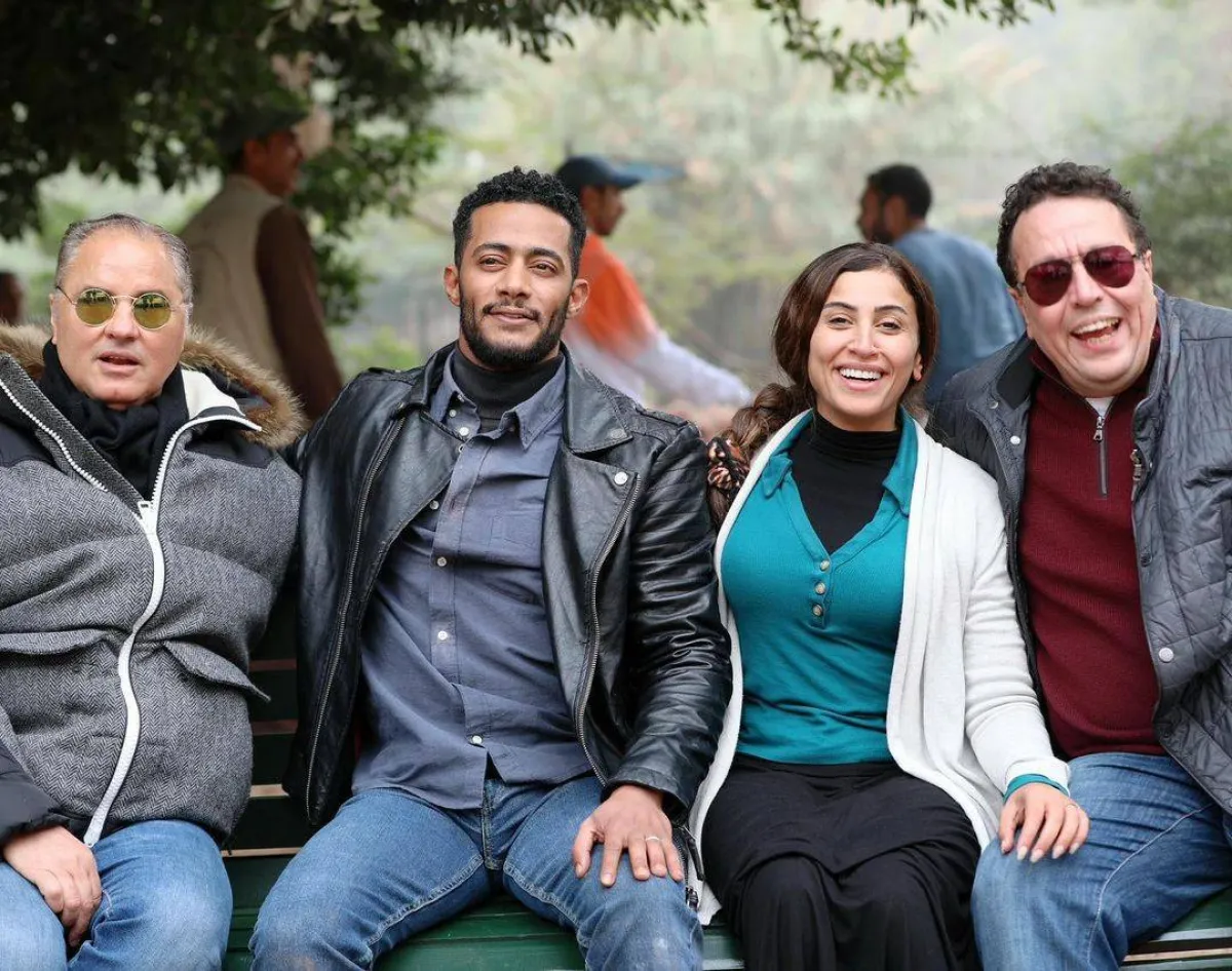 محمد رمضان ودينا الشربيني من أول يوم تصوير مسلسل المشوار - الصورة من حسابه على انستغرام