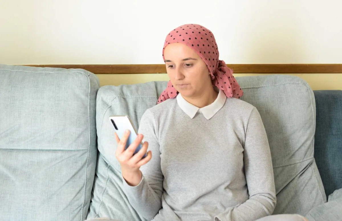 صورة لمريضة سرطان