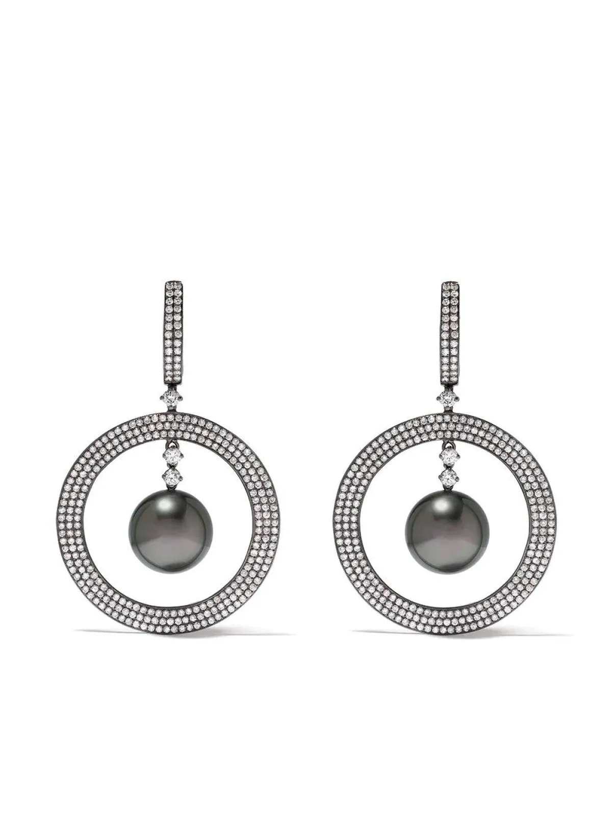 أقراط من الذهب الأسود مرصعة بالألماس من يوكو لندن Yoko London