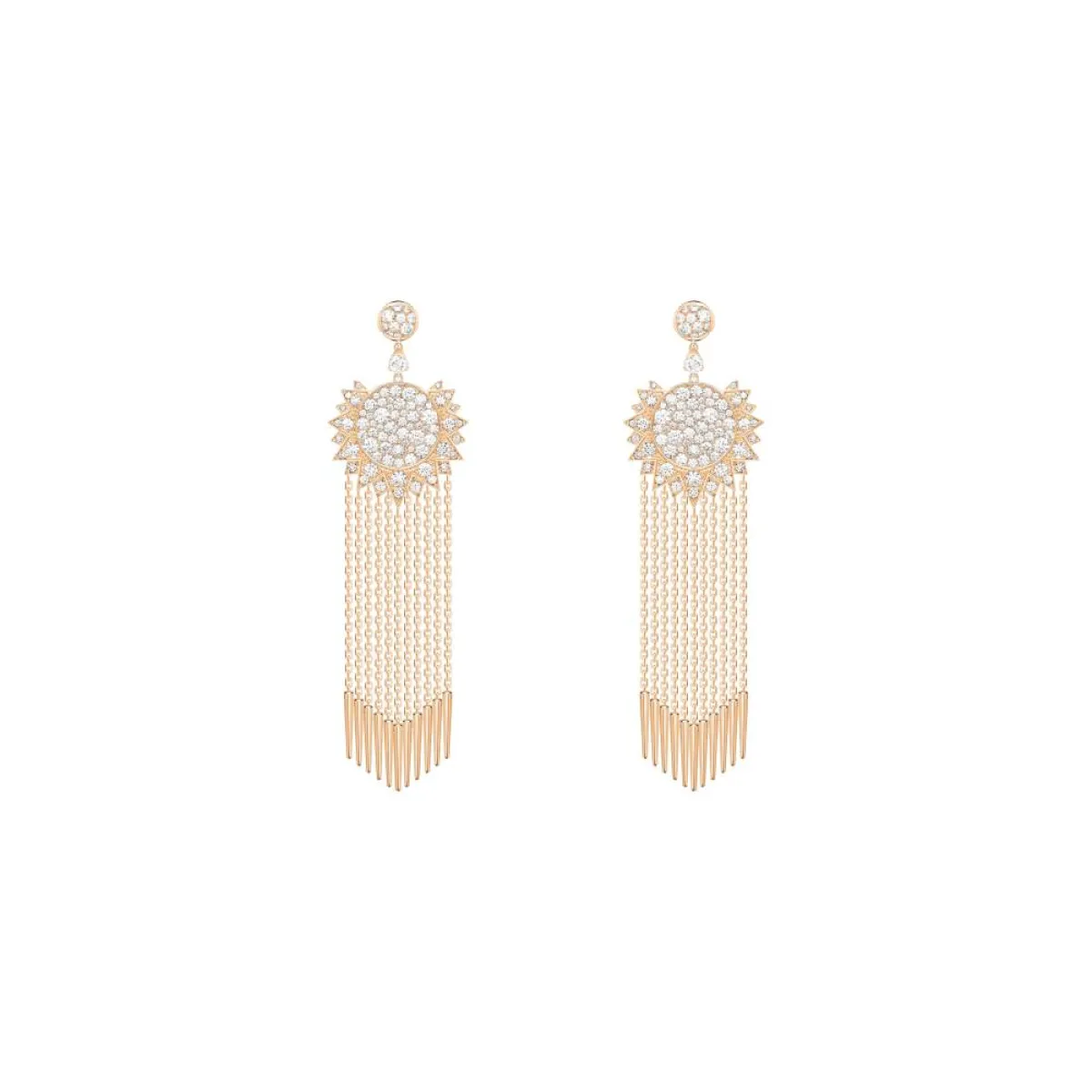 أقراط بتصميم الشراشيب من بياجيه