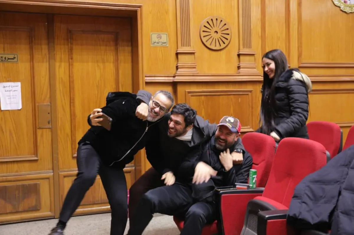 عمرو يوسف ونسرين طافش وحسن الرداد وحمدي بدر -الصورة من المسؤول الإعلامي لمسرحية "كازانوفا"