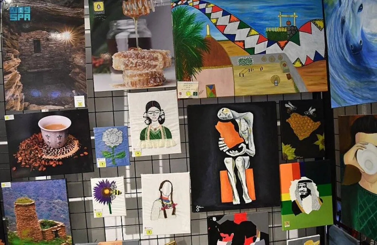  60 لوحة فنية تجذب زوار مهرجان جازان للعسل السابع