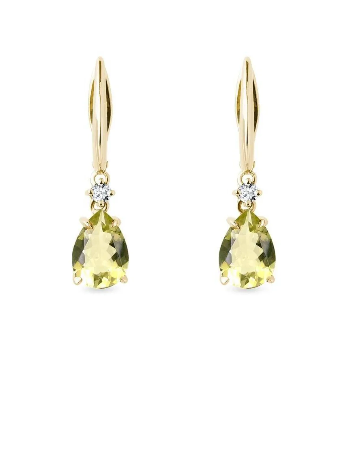 أقراط متدلية بالكوارتز الليموني من كلينوتا Klenota 