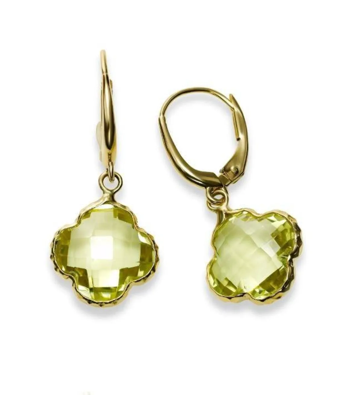 أقراط متدلية بالكوارتز الليموني من فورتونوف Fortunoff 