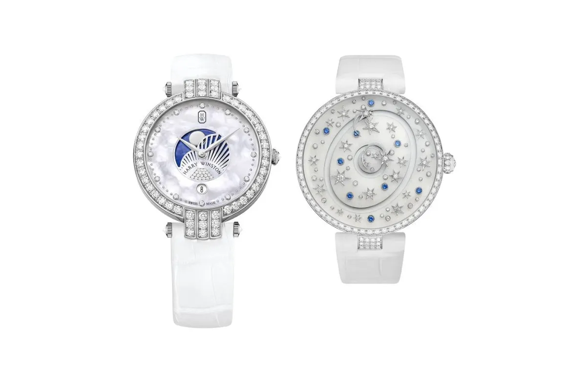 ساعات نسائية بسوار جلدي أبيض