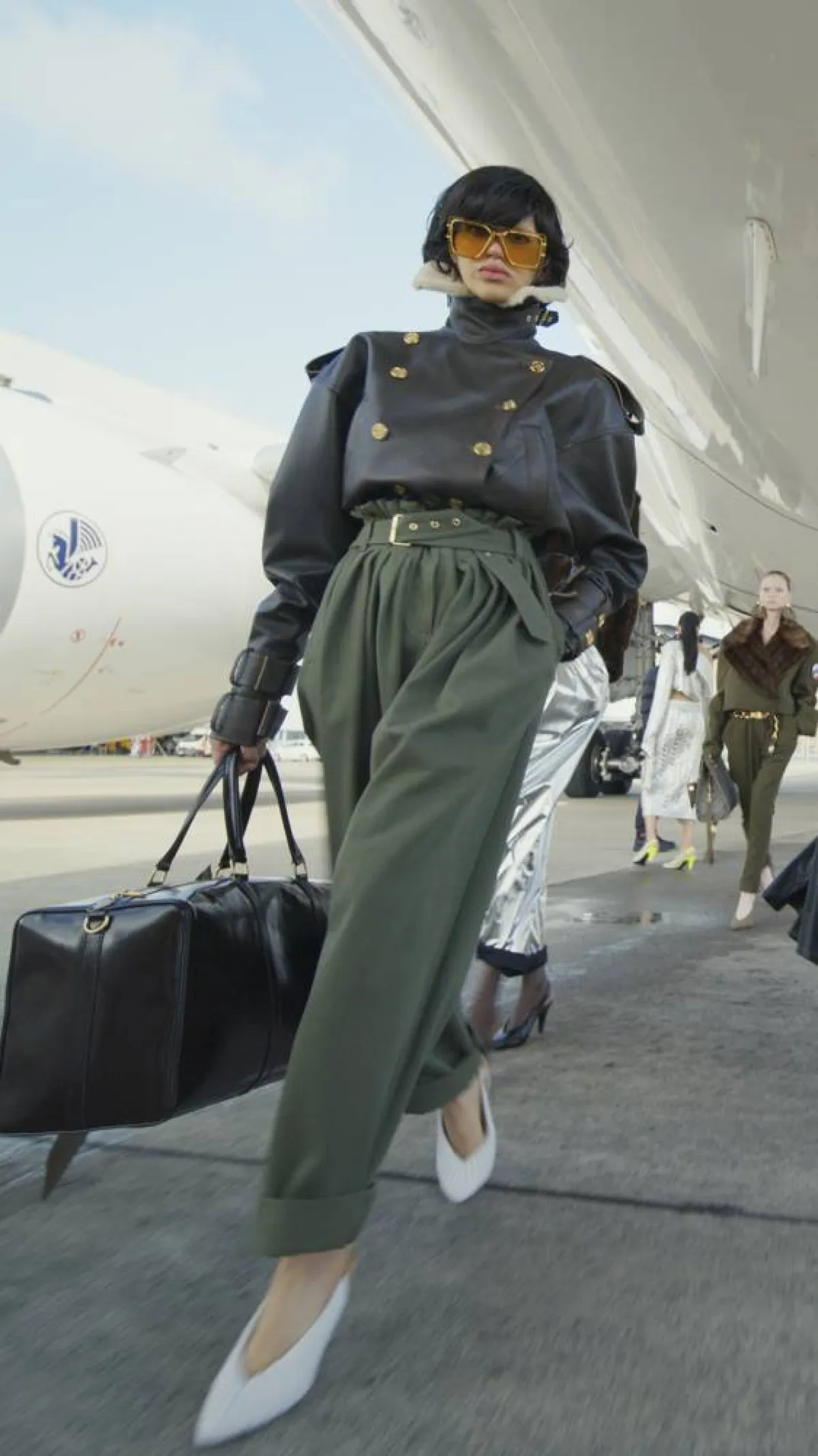 بنطلون أخضر كاجوال من بلامين Balmain  