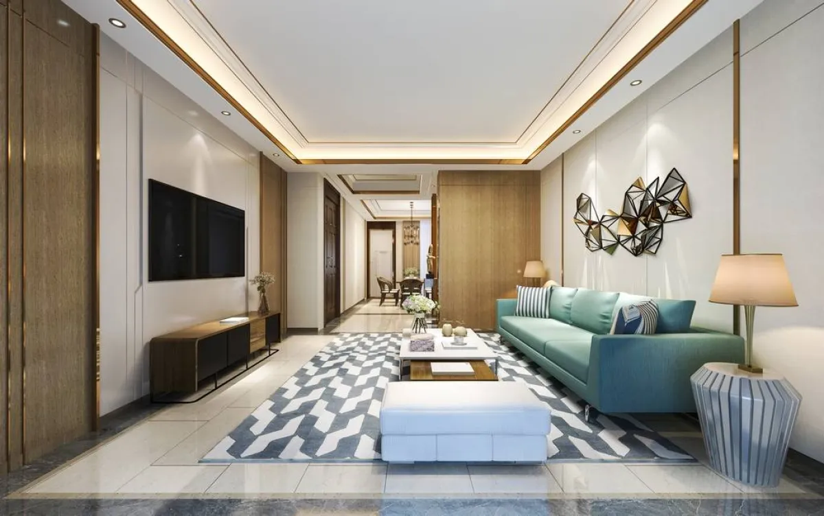  الأريكة الرئيسة ملوّنة بأحد تدرّجات اللون الأخضر