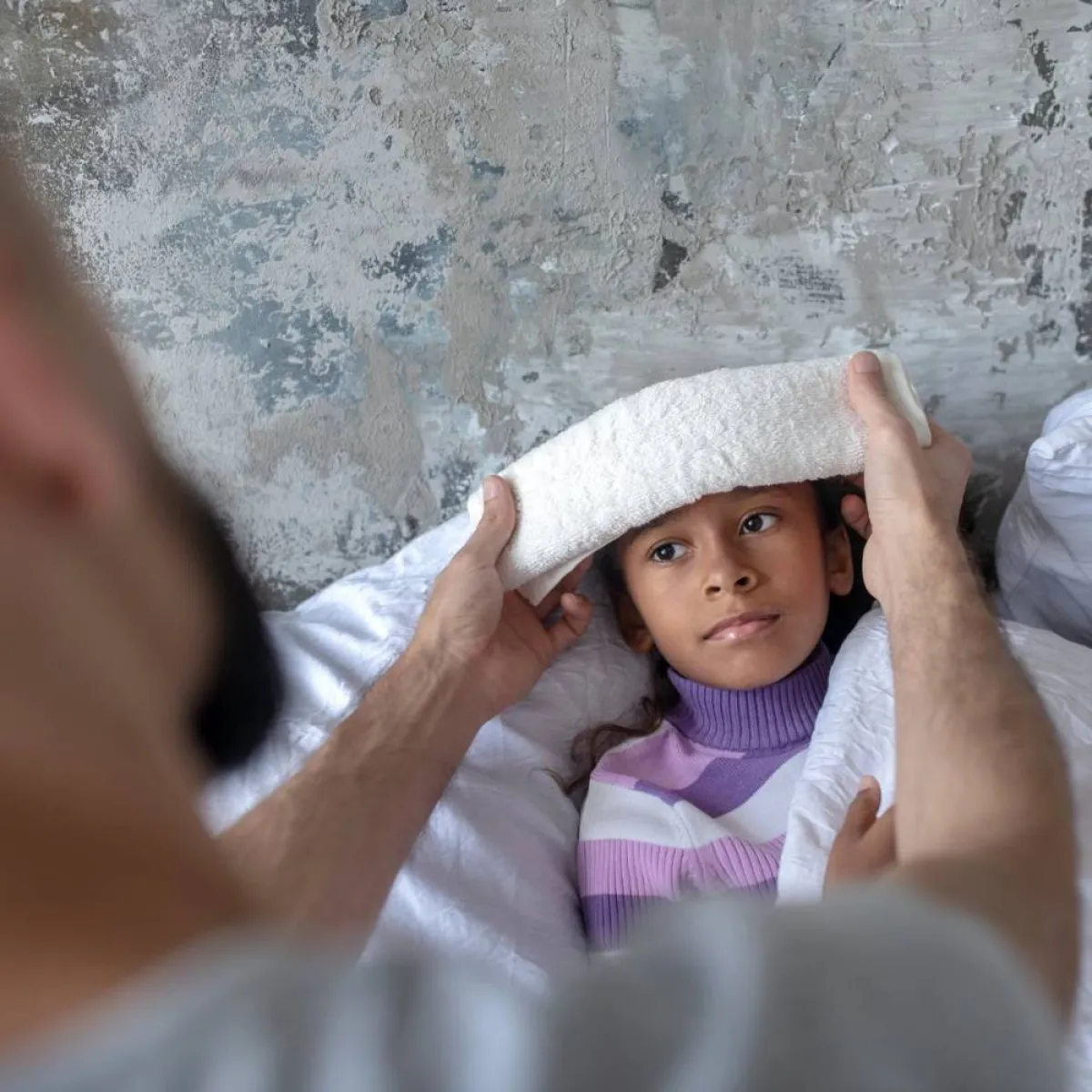 صورة لطفل مريض