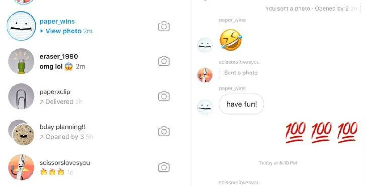 صورة من رسائل إنستجرام الصامتة