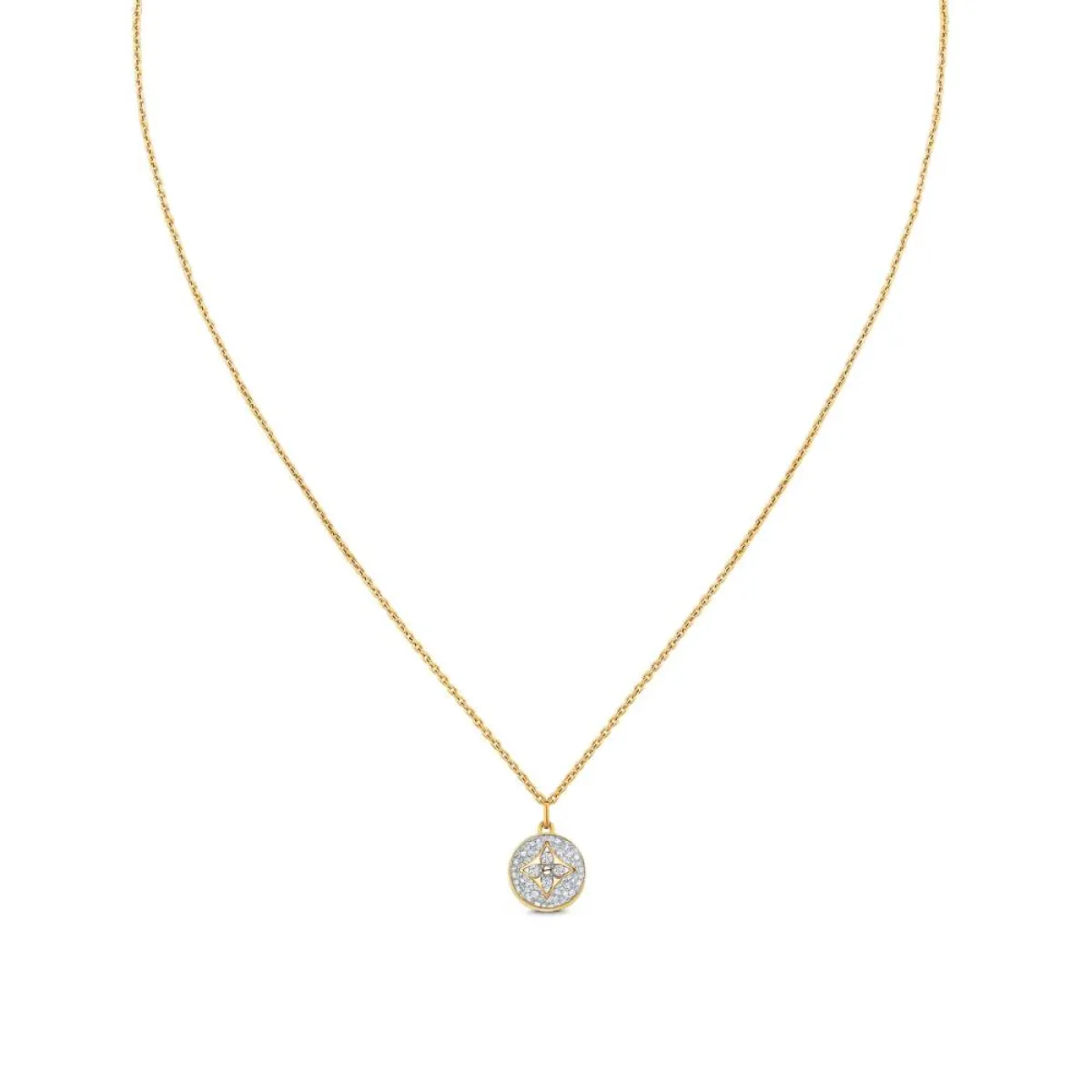 قلادة ذهب أصفر مرصعة بالألماس من لويس فويتون Louis Vuitton