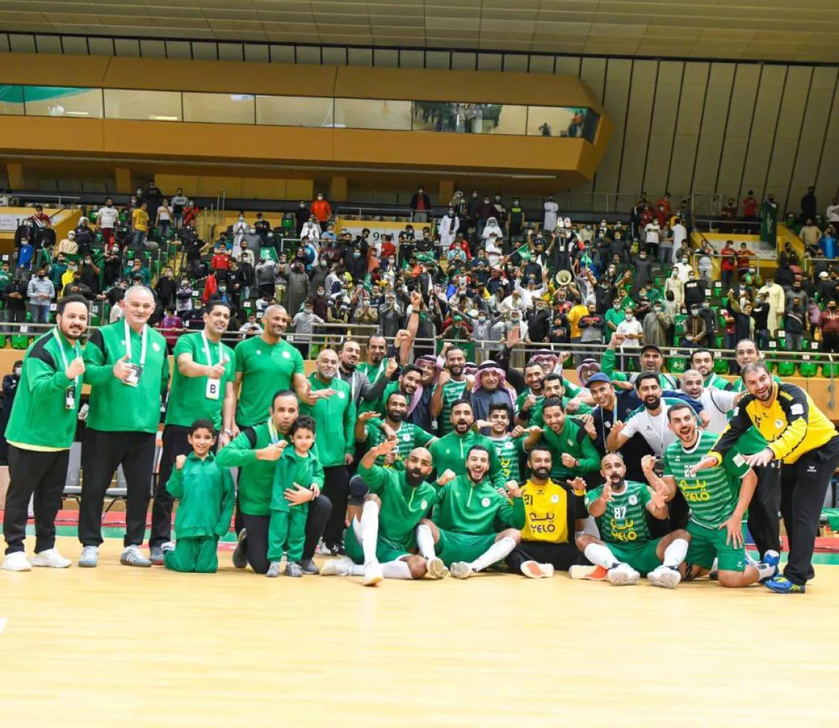 المنتخب السعودي لكرة اليد يتأهل إلى نهائيات كأس العالم 2023- الصورة من حساب وزير الرياضة على تويتر