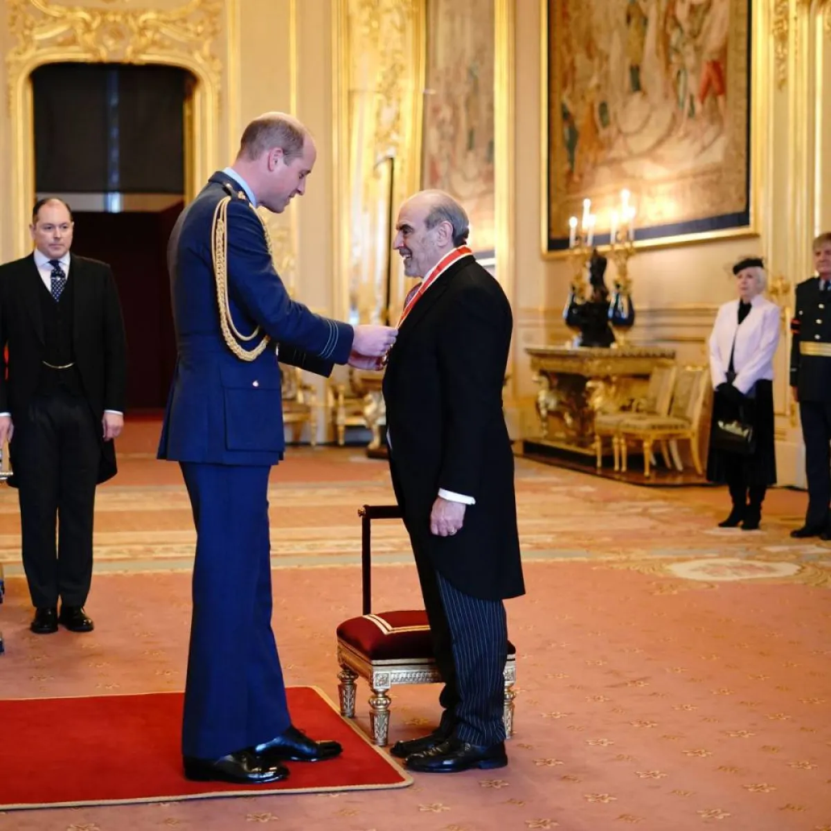 ديفيد سوشيت والأمير ويليام - الصورة من وكالة أنباء PA Wire