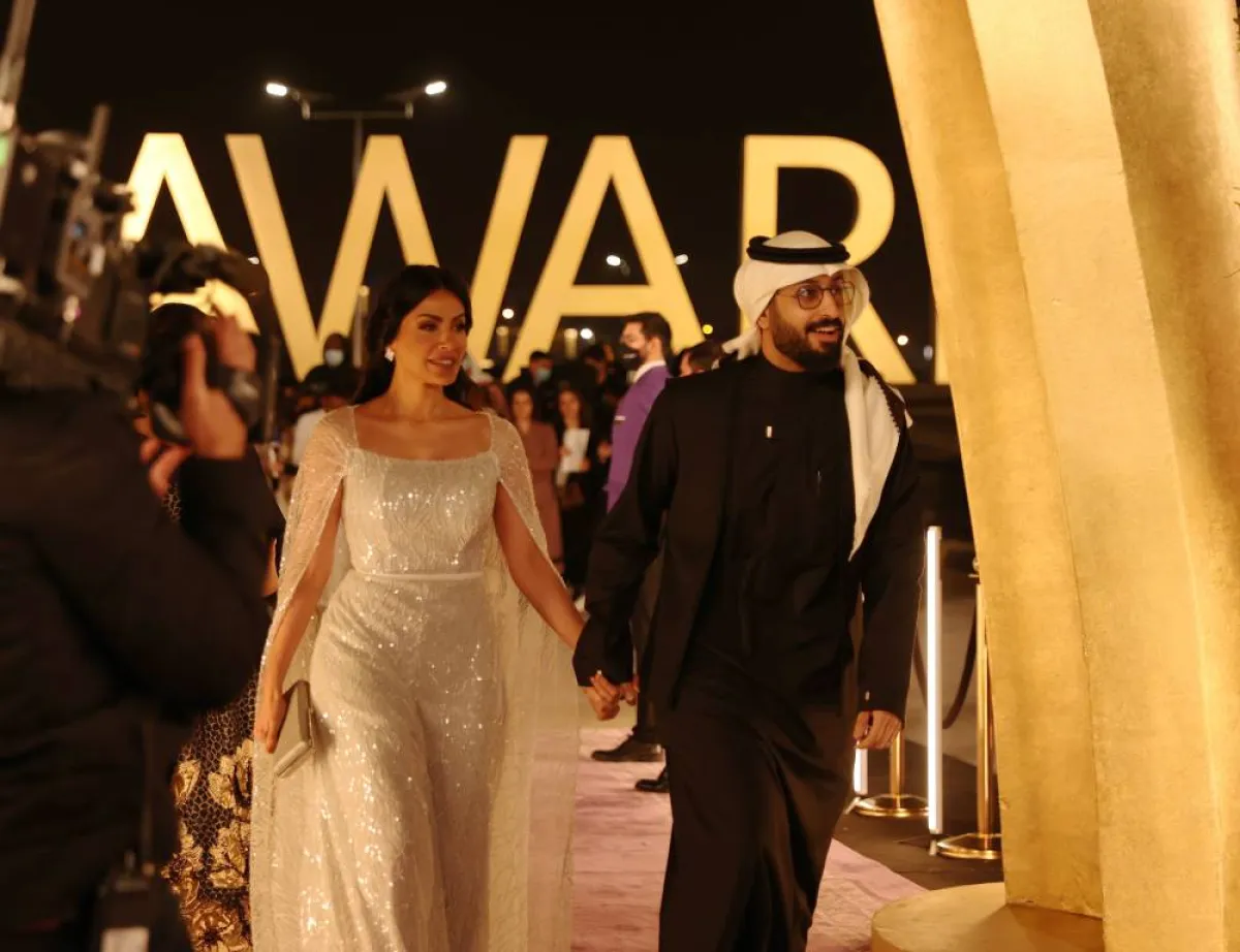 الهام علي وزوجها خالد صقر- الصورة خاصة بـ"سيدتي"- تصوير- صالح الغنام 