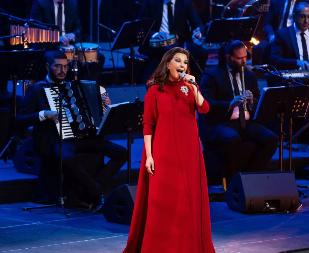 ماجدة الرومي من حفل مهرجان شتاء  طنطورة - الصورة من حسابها على موقع تويتر