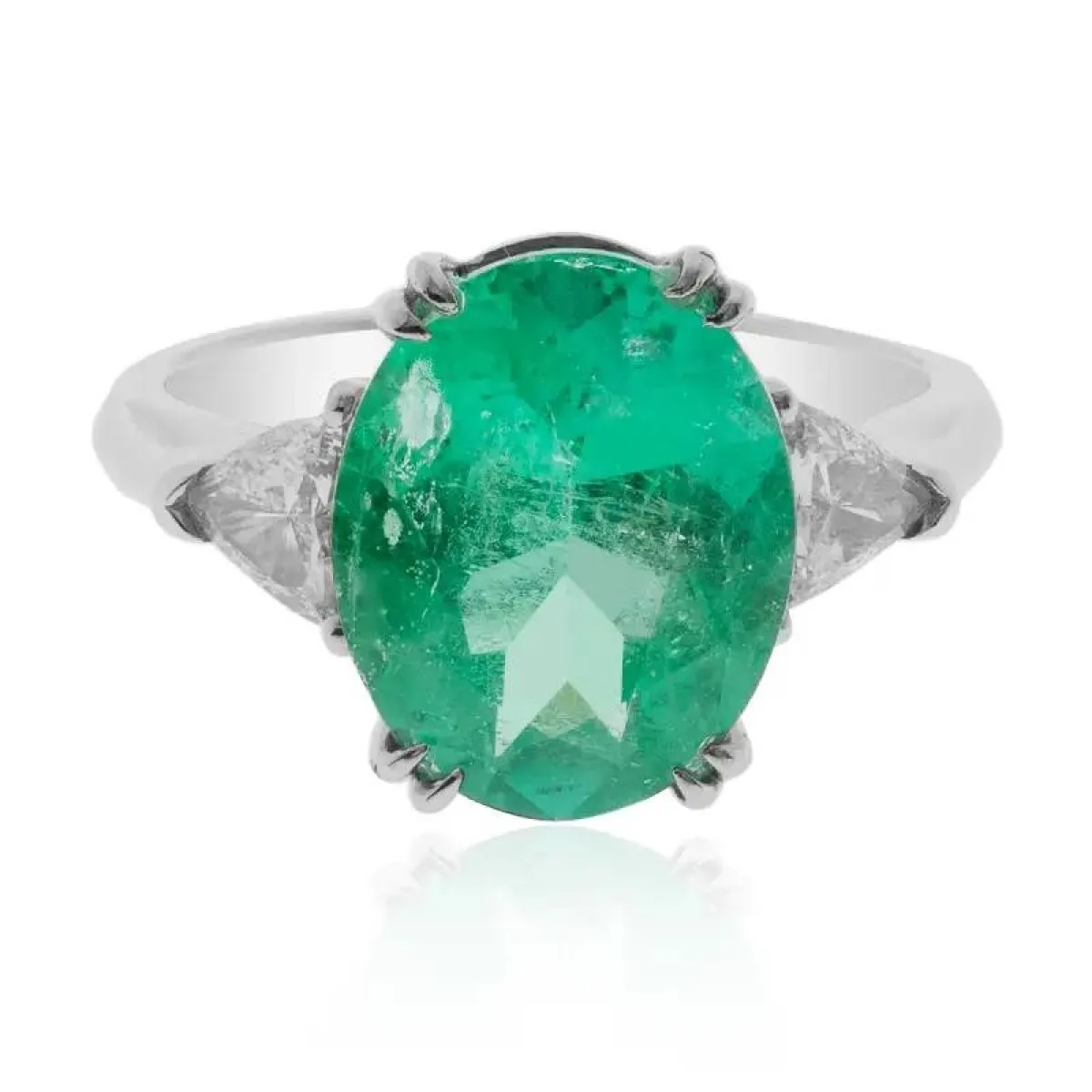 خاتم بحجر الزمرد الكولومبي من Rocks and Co