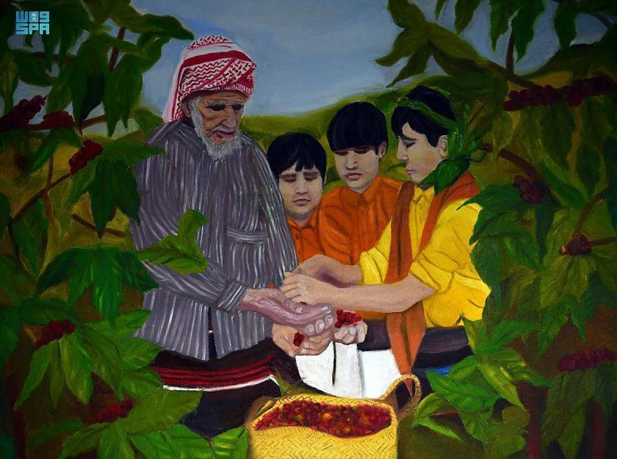 لوحات تزين مهرجان البن الخولاني - الصورة من واس