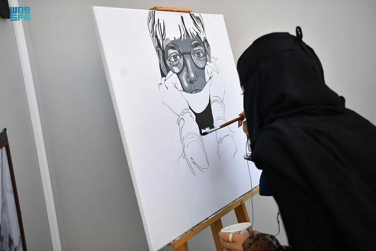 لوحات فنية تزين مهرجان البن الخولاني - الصورة من واس