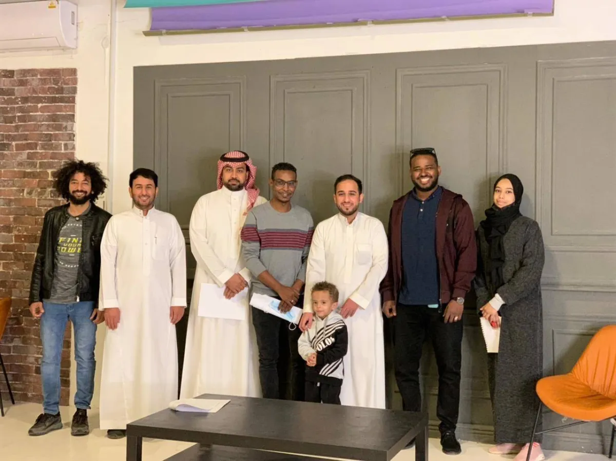 طاقم عمل فيلم ملهم- الصورة من الممثل ومشرف العمل خالد الداحم