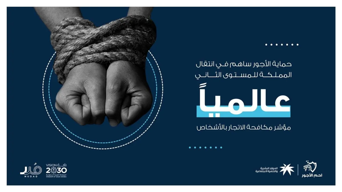 مكافحة الاتجار بالأشخاص - الصورة من حساب وزارة الموارد البشرية على تويتر