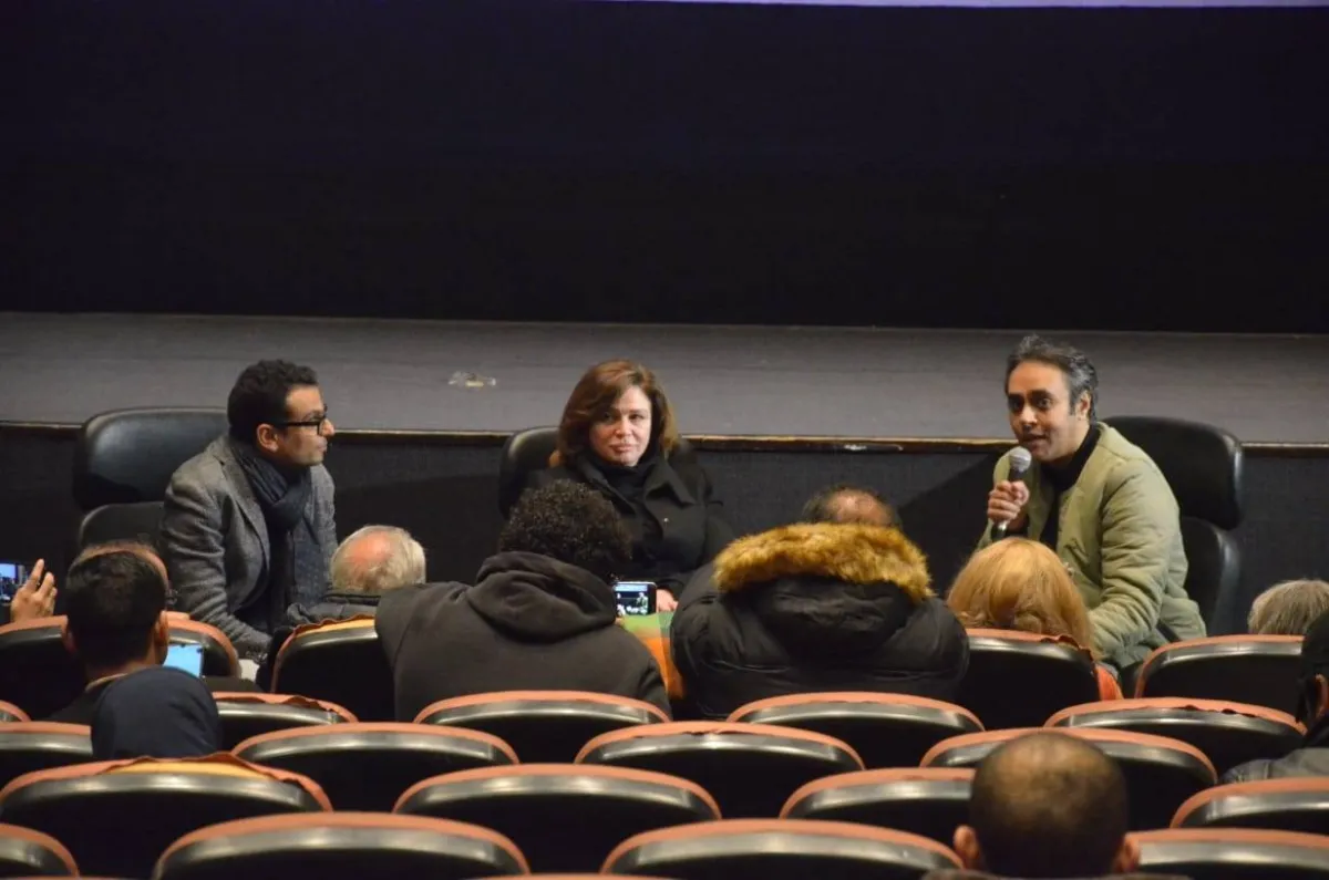 أندرو محسن والمخرج أمير رمسيس يديران ندوة إلهام شاهين - الصور خاصة بسيدتي