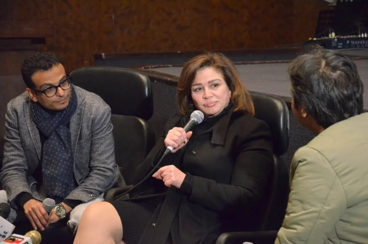 إلهام شاهين في ندوة فيلم حظر تجول - الصورة خاصة بسيدتي