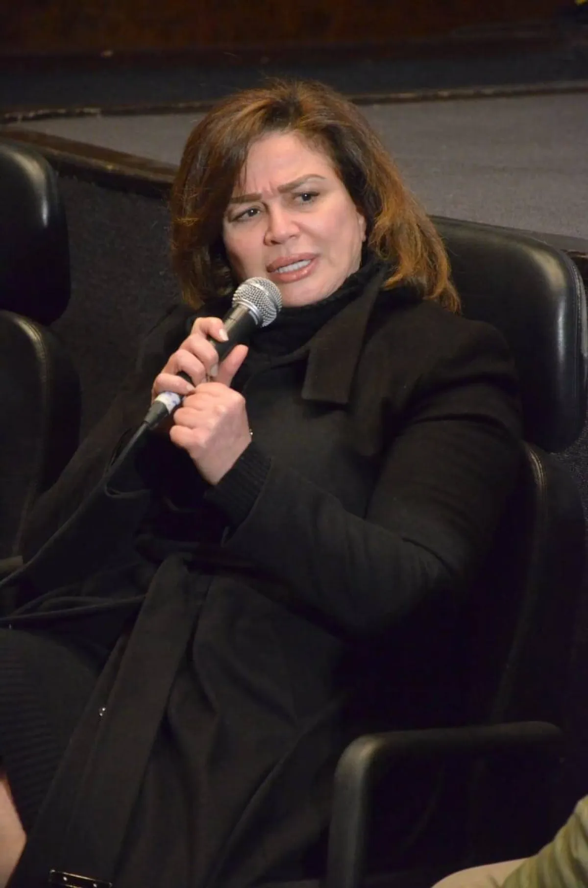 إلهام شاهين في ندوة فيلم حظر تجول - الصورة خاصة بسيدتي