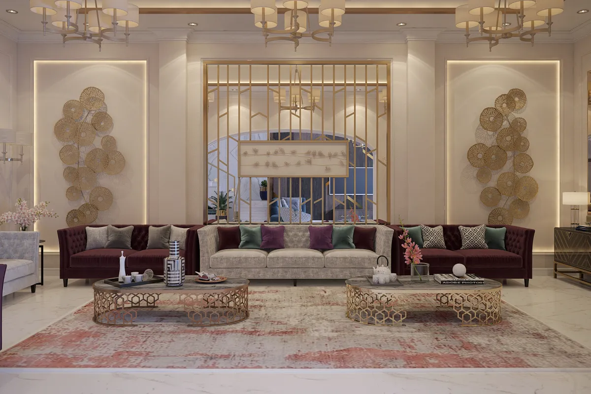 الإكسسوارات في الفراغات "المودرن" المفتوحة عبارة عن لوحات ضخمة تجريديّة