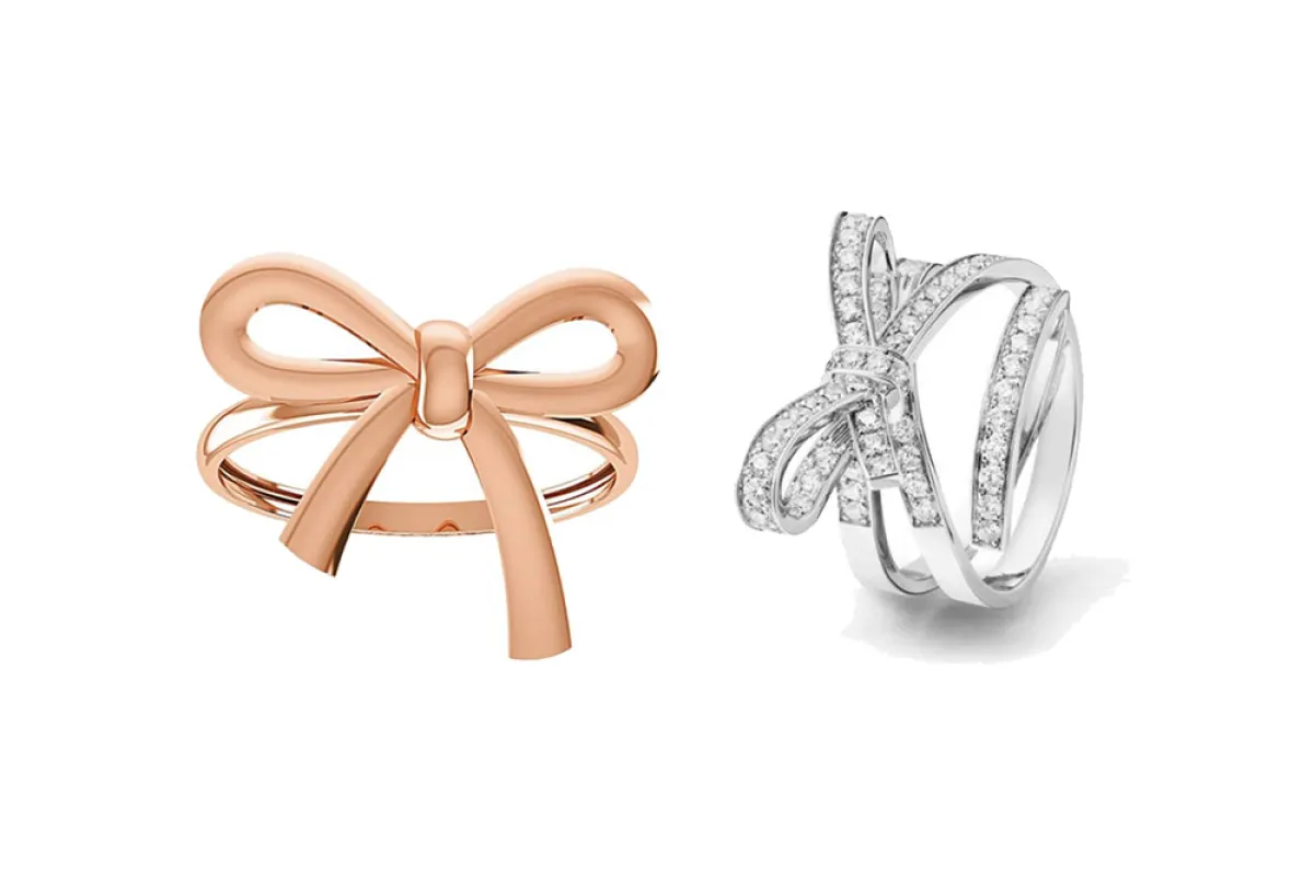 خواتم شكل فيونكة 2022 لإطلالة ناعمة