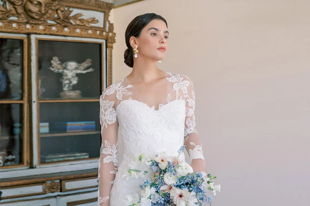 موديلات فساتين زفاف بأكمام شيفون ربيع 2022  من أن بارج  Anne Barge