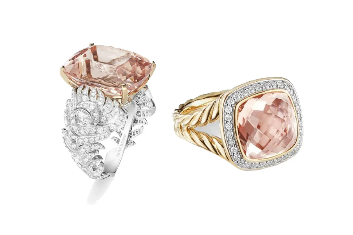 خواتم مرصعة بأحجار المورجانيت