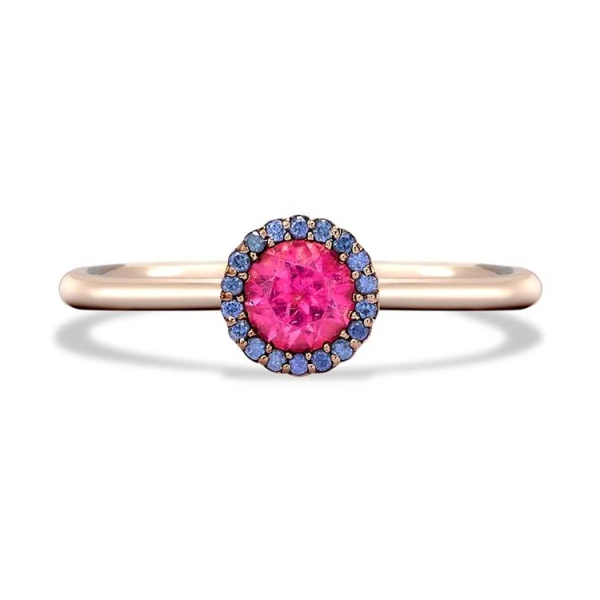 خاتم مرصع بحجر التورمالين الأحمر من براجنيل Pragnell