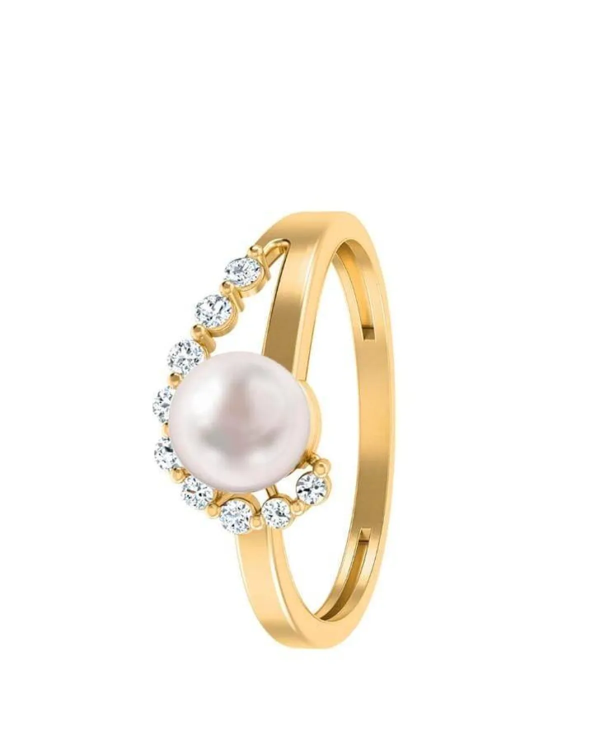 خاتم ذهب ولؤلؤ من لازوردي Lazurde  