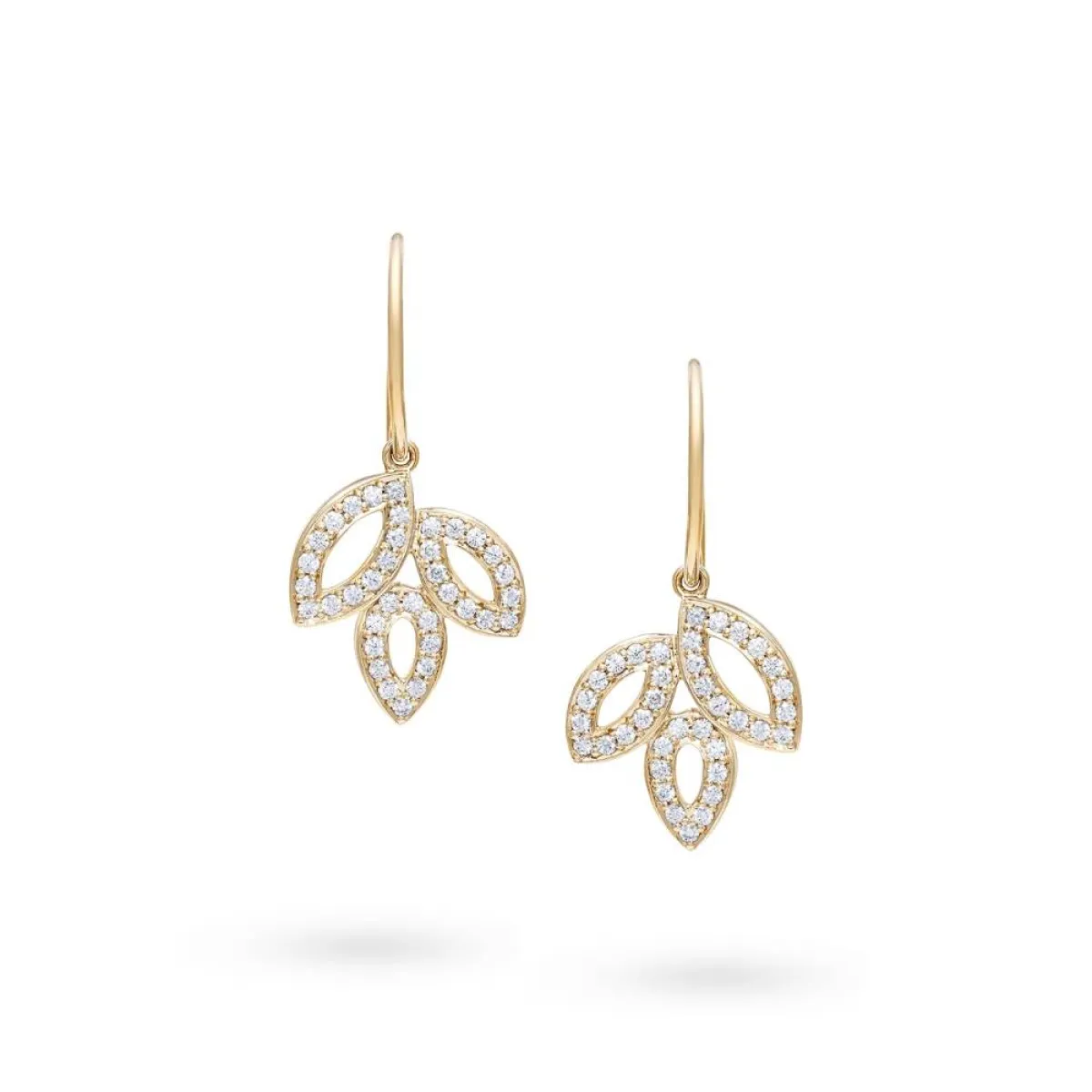 أقراط ذهب أصفر مرصعة بالأحجار الكريمة من هاري وينستون Harry Winston