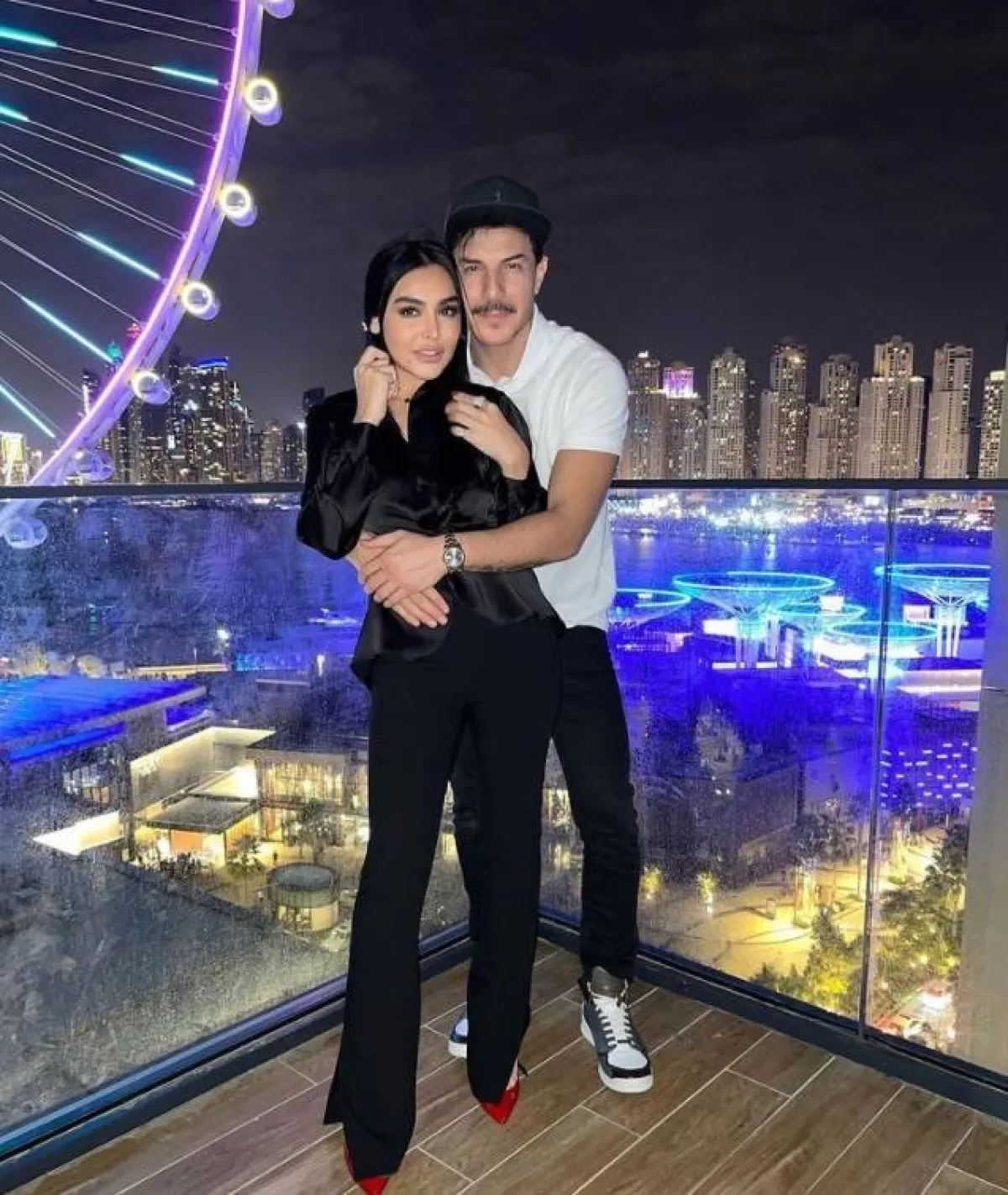باسل خياط وزوجته ناهد زيدان - الصورة من حسابه على انستغرام 