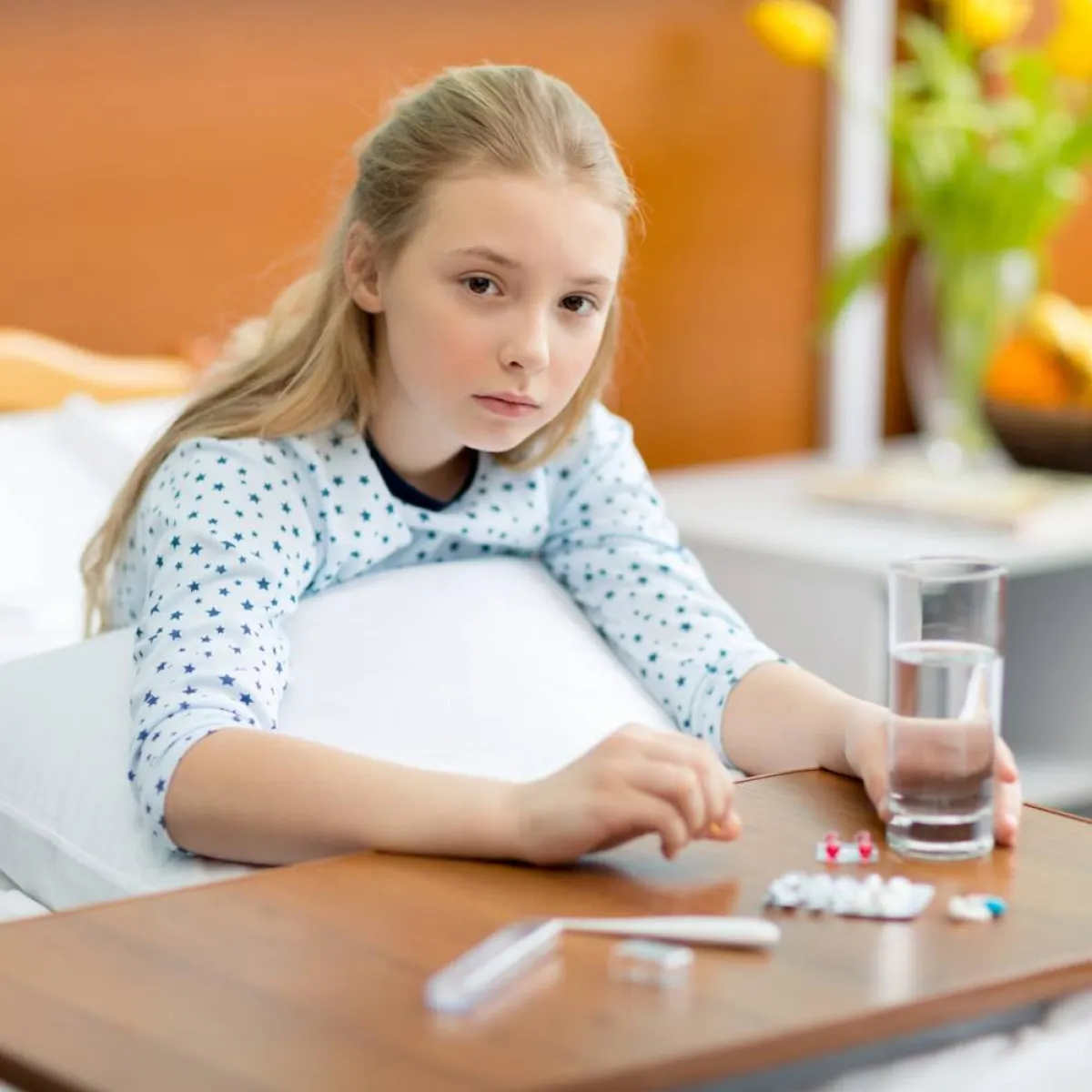 صورة لطفلة مريضة