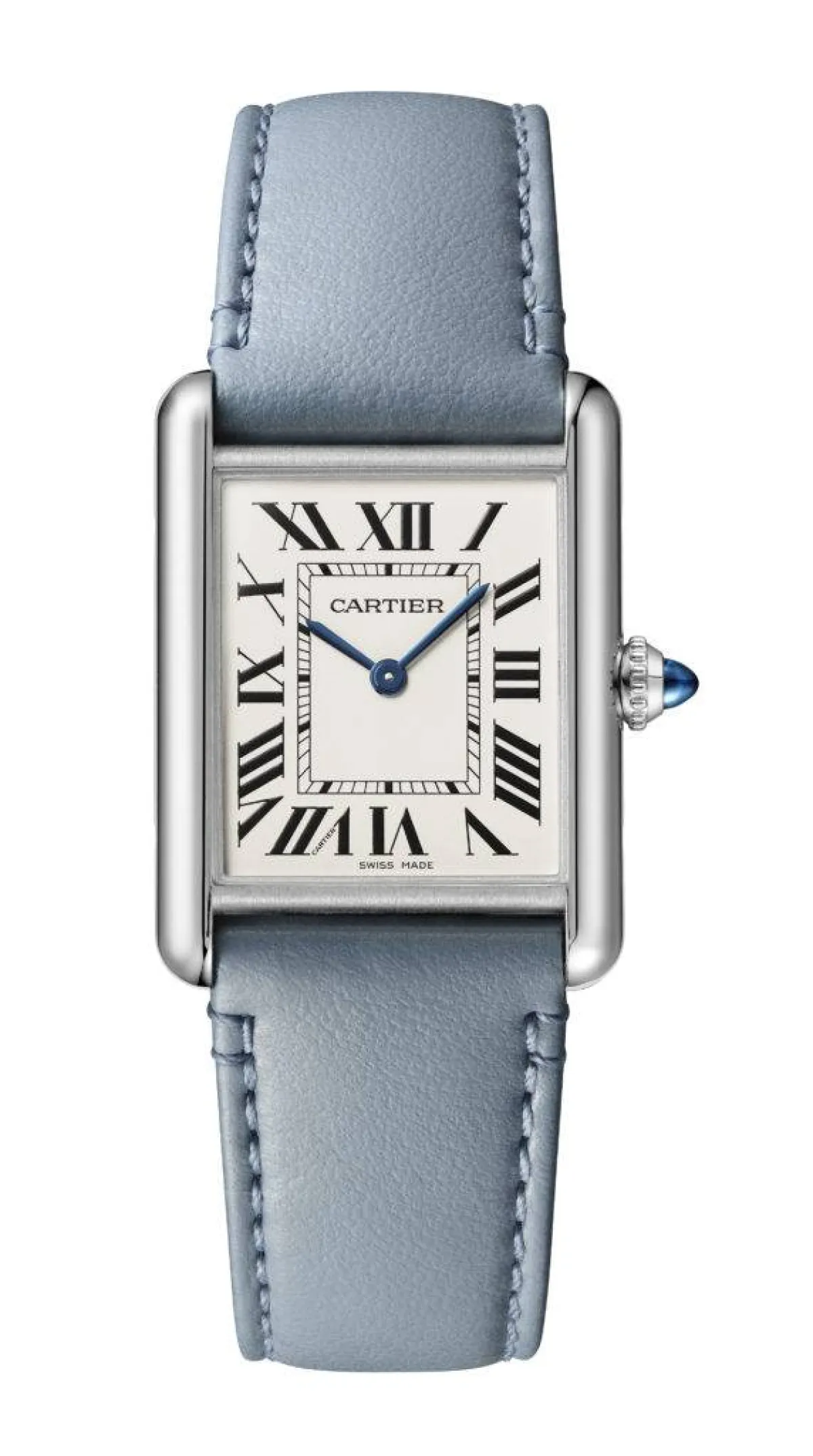 ساعة باللون الأزرق الفاتح من كارتييه Cartier