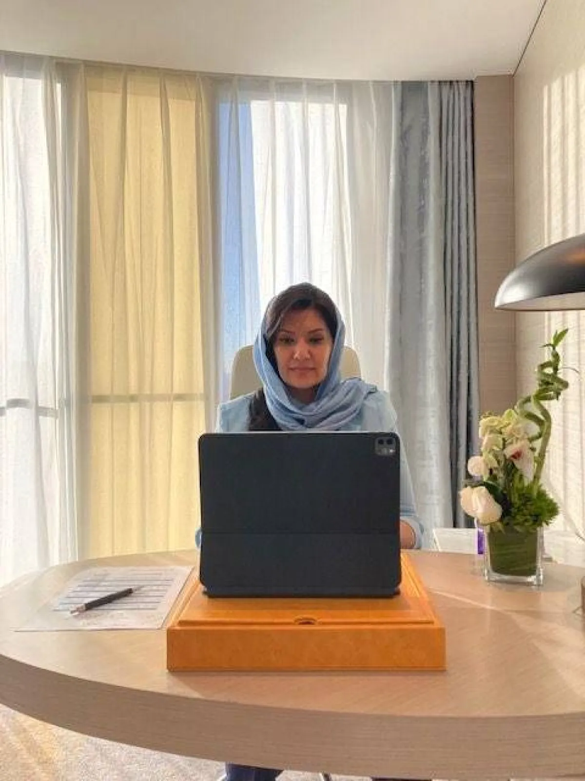 الأميرة ريما بنت بندر تشارك في اجتماع "الأولمبية الدولية" - الصورة من حساب الأميرة ريما بنت بندر على تويتر