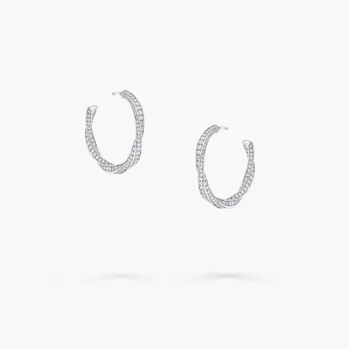 أقراط Spiral Diamond Hoop من جراف Graff  