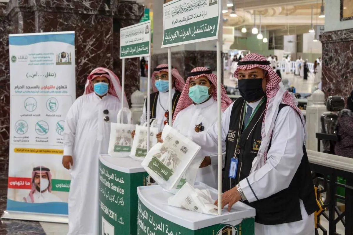 مبادرة تنقل آمن - الصورة من الموقع الرسمي لرئاسة شؤون الحرمين