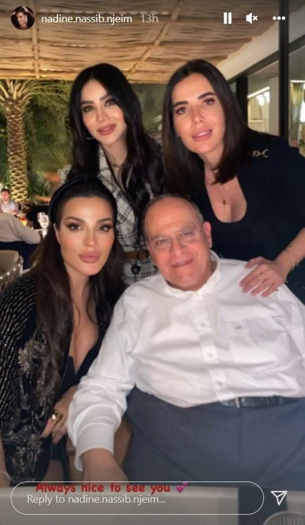 المنتج صادق الصباح ونادين نجيم ولجين عمران وسوسي وراطانيان- الصورة من ستوري حساب نادين على انستغرام
