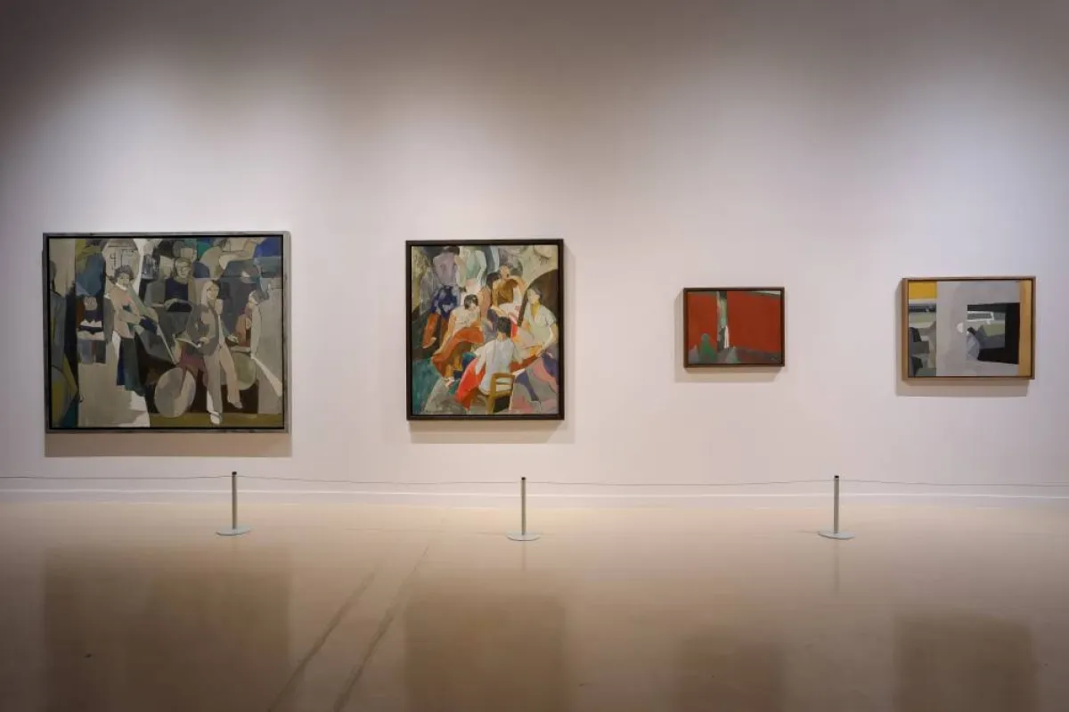 لوحات فنية للفنان هوانج ري في البينالي - الصورة من حساب البينالي الرسمي على تويتر