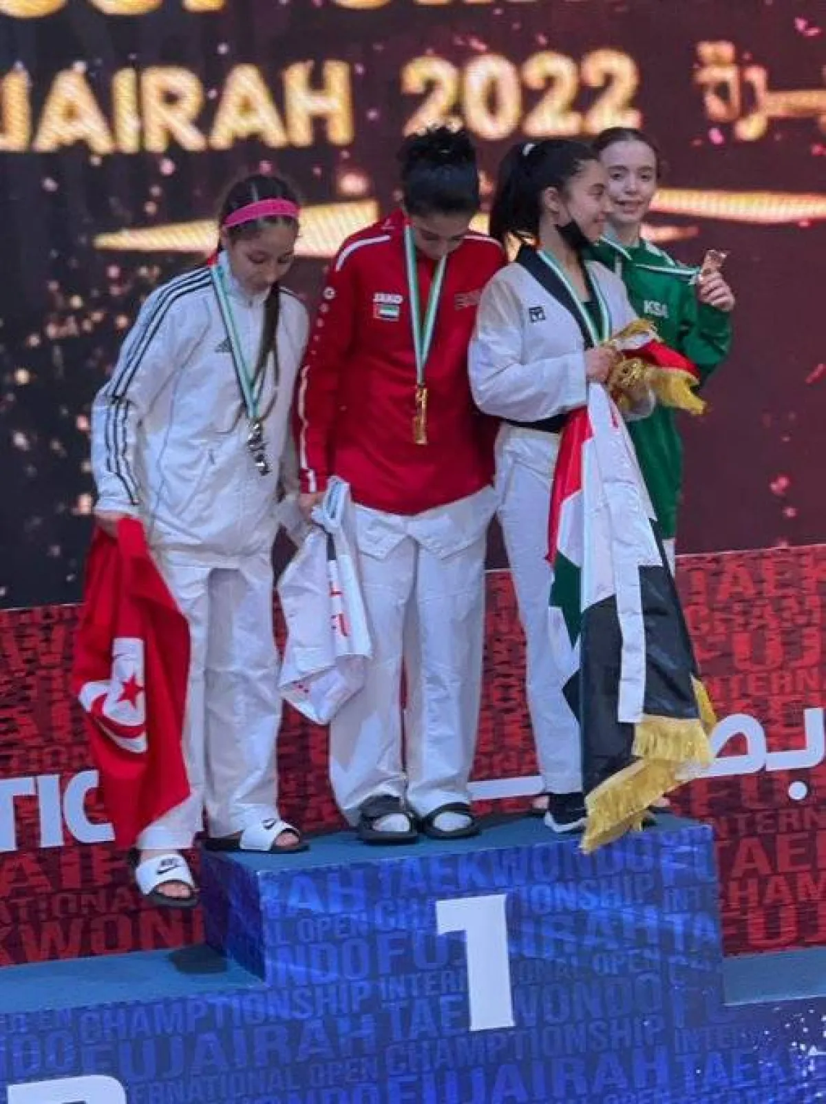 لاعبة المنتخب السعودي للتايكوندو مرام اليحياء - الصورة من حساب الاتحاد السعودي للتايكوندو على تويتر