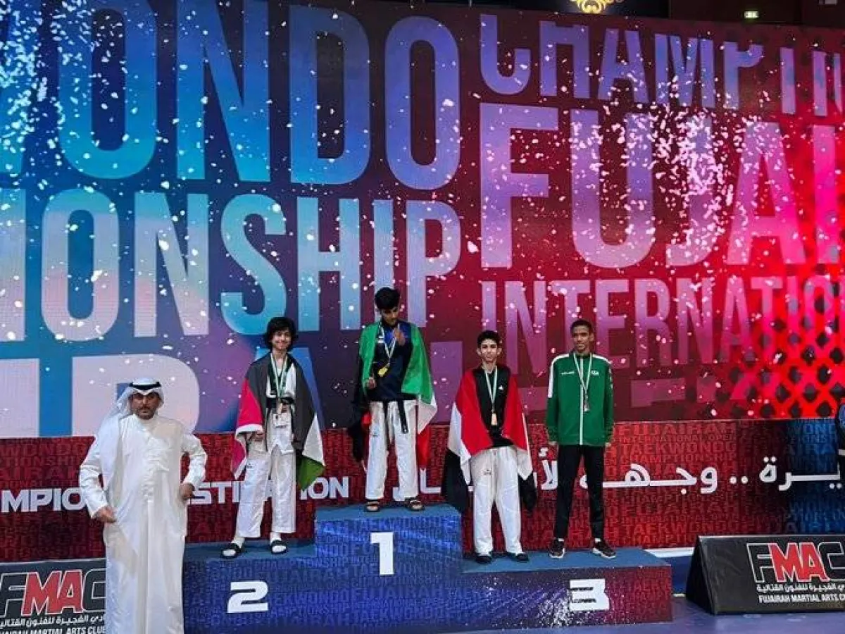 لاعب المنتخب السعودي للتايكوندو عبد الرحمن الشهراني - الصورة من حساب الاتحاد السعودي للتايكوندو على تويتر