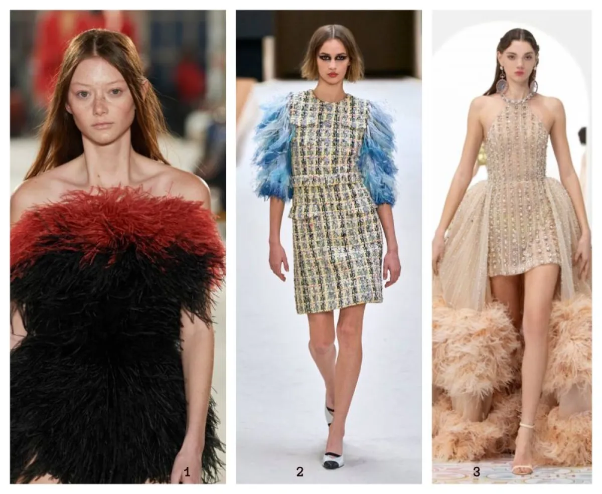 فساتين من الريش من أسبوع باريس للموضة الراقية لصيف 2022