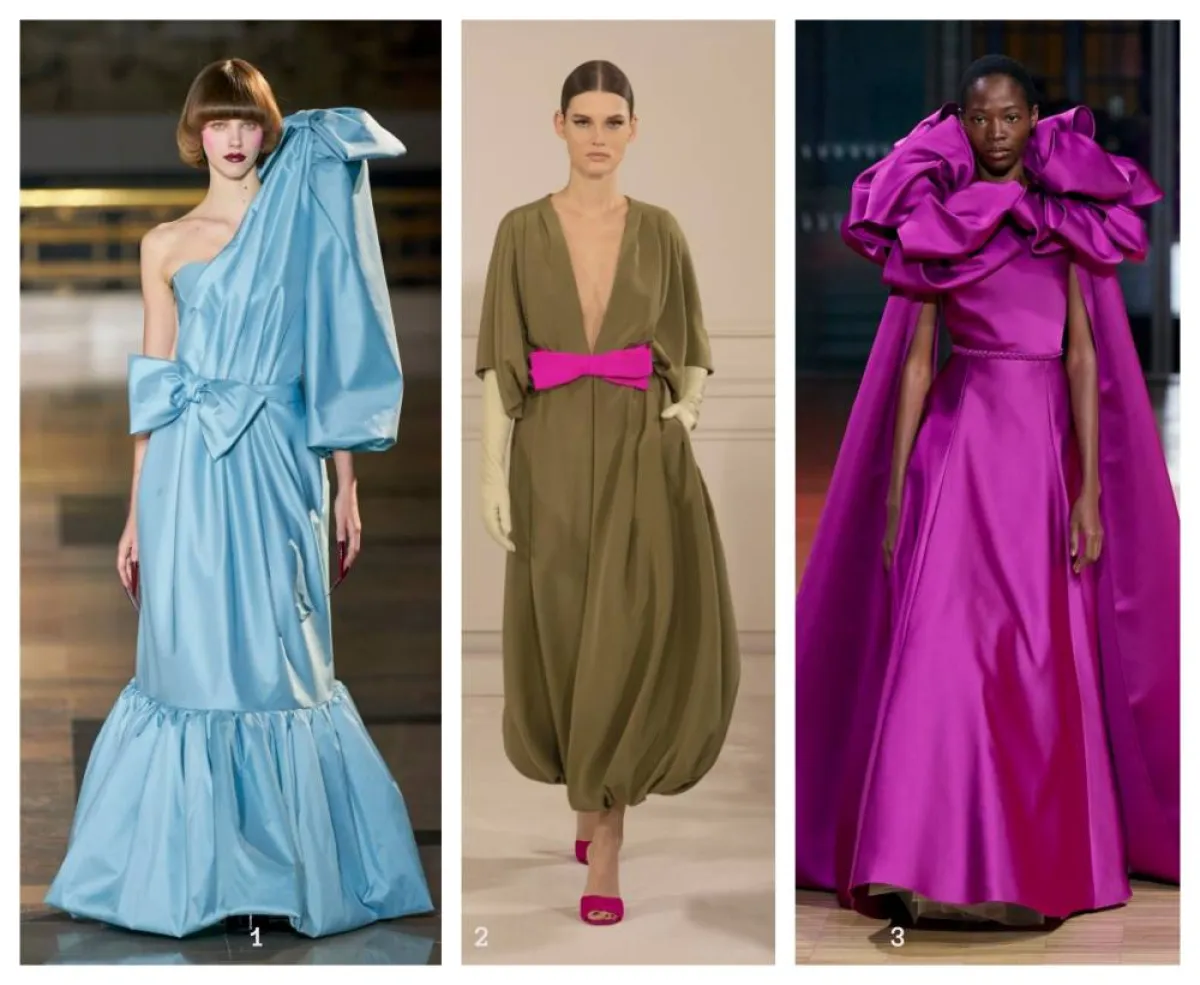 فساتين تزدان بالشرائط الأنثوية في عروض الموضة الفرنسية الراقية لصيف 2022